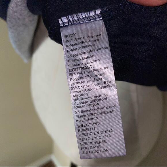 Lucca Anthropologie Pullover Sweatshirt sweater navy blue with grey trim XS - Picture 6 of 9